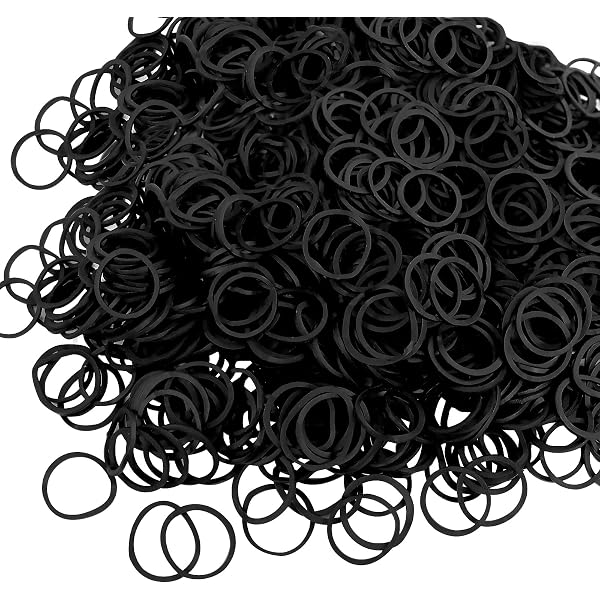 2000 Stück Mini-Haargummis – Elastische Gummibänder Für Frisuren, Schwarz, Vielseitig
