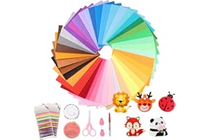 MYTHOSURGE 40 Colori Feltro Colorato, 40Pcs 20X30cm Feltro in Fogli，Feltro Artigianale,Tessuto Feltro Scrapbooking Forniture, Fai-date Fogli di Feltro Rettangolari per Lavori Artigianali, Cucito, Patchwork