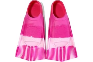 Azuunye Aletas de natación para niños, Aletas de Agua Cortas, Aletas de natación 100% Silicona para Entrenamiento de Buceo para niños, jóvenes y niños