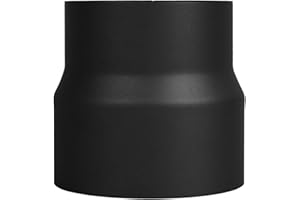 LANZZAS Reducción del tubo de la estufa de 130 mm a 120 mm, color: negro metálico. Puedes encontrar otros tubos de nuestra gama aquí.