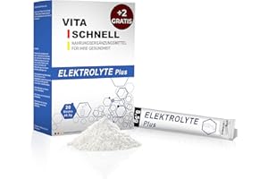 DPG DELNAVA PHARMA GMBH VITA SCHNELL Elektrolyte Plus Lösung zur Flüssigkeitszufuhr bei Salz- und Wasserverlusten des Körpers, nach einer wilden Party oder Sport - 20 + 2 gratis Sticks à 8.5 g