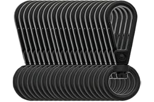 BIKICOCO 1/2'' Swivel Trigger Bolt Snap Hook Lobster Claw Clasp Spring Loaded Clip, O-Ring Ended, Black - Pack of 20