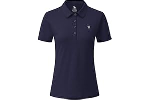YSENTO Damen Golf Poloshirt Kurzarm Polohemd Schnelltrocknend Atmungsaktiv Sport Tennis Lady-Fit T-Shirts