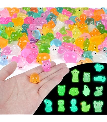 100 stuks mini lichtgevende eenden, mini lichtgevende harsen, 10