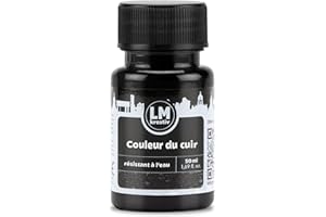 LM-Kreativ Couleur peau 50ml - Noir - Couleur de haute qualité pour les soins de la peau et la réparation de la peau - Idéal pour les baskets, chaussures et sacs - Convient pour cuir lisse