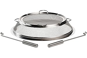 Solo Stove Funkenschutz für Bonfire Feuerschale I Feuerschalengitter, Funkenhaube, Feuerstelle Zubehör zum Schutz vor austretenden Funken, Inkl. 2 Heber, Edelstahl, Reduziert Verletzungsgefahr