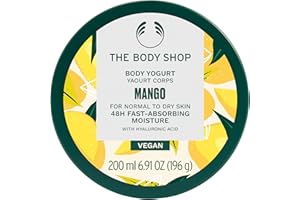 The Body Shop Mango Body Yogurt (1x 200ml), Fast-Absorbing Body Moisturiser, Lightweight Gel-Cream for Normal to Dry Skin, 48H Hydration Body Lotion, Vegan Body Care