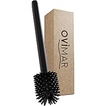 Brosse WC Ovimar Snohetta - Silicone Avec Réservoir - Autoportante Gunmetal