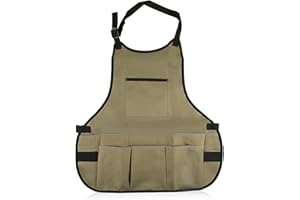 Dozylive Tablier de jardinage 14 poches en tissu oxford pour femmes et hommes imperméable résistant à l'usure sangle réglable multifonction pour la taille de menuiserie cuisine bricolage