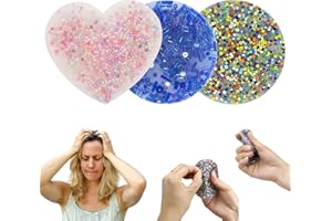 GWAWG Picky Pad,3 PCS Skin Picking Fidget Toys,Reusable Sensory Stress and Anxiety Relief Fidget Toys,Round and Heart Shaped for Adults Kids