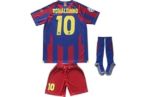 ORGBRAIN Barcelona Home Leo #10 Vintage 2009/2010 Edición Limitada Fútbol Fútbol Niños Jersey Pantalones Cortos Calcetines Set Tallas Juveniles