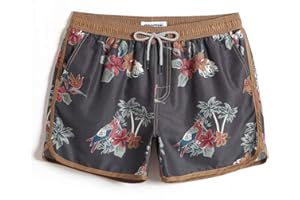 MaaMgic Bañador Hombre de Natación Secado Rápido Interior de Malla Pantalones Cortos d'Aire Vintage 80s 90s