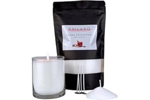 Philaro Kerzensand mit Duft - Cozy Winter - 400g inkl. 4 Dochte in vier Duftvarianten - Kerzengranulat - Aromasand - Kreative DIY Kerzen - Kerzenalternative