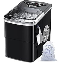 Macchina Per Ghiaccio Silonn - Compatta E Portatile - 9 Cubetti In 6 Minuti, 12 Kg/24 Ore - 2 Dimensioni Cubetti - Autopulente - Con Maniglia - Foto 2