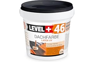 LEVEL PLUS Color para techo, 1,5 kg, revestimiento de techo, membrana de polímero flexible, resistente a la intemperie, antracita, RM46