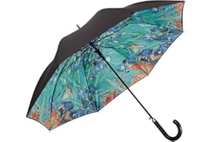 VON LILIENFELD® Ombrello Automatico Donna Arte Fiore Doppio Rivestimento Vincent van Gogh: Iris