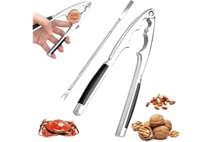 RCYHCY Nussknacker, Edelstahl Walnussknacker, Nussknacker Walnussknacker mit Rutschfestem Griff, Multifunktional Nußknacker mit Walnüsse Nussöffner, Nußknacker für alle Arten von Nüssen