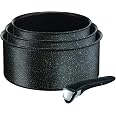Lot De 3 Casseroles Tefal Ingenio - Poignée Amovible, Compatible Induction, Revêtement Mineralia