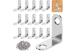 30 Stück Winkelverbinder 30×30mm, Metallwinkel 90 grad Edelstahl Winkel, Eckwinkel Möbelwinkel, Winkel Metall Mit Schraube für Anbau Winkel Bracket Möbel Tabelle Stuhl Bücherregal