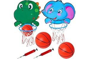 Tomicy Mini Set da Pallacanestro da Interno Cartoni Animati Canestro Basket da Camera con Sfera e Pompa Mini Canestro da Basket per Giochi Aperto e Interno Bambini Adatto per 1-6 Anni