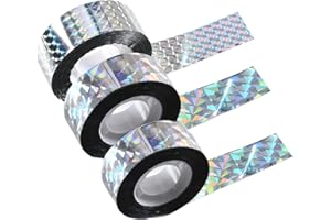 Knocery Bande Répulsive Anti Oiseaux, 150m x 2,4cm Anti Pigeons pour Balcon, Ruban Réfléchissant Double Face Contre Les Oiseaux, Épouvantail Contre, Effarouchement des Pigeons