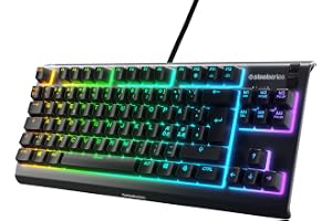 SteelSeries Apex 3 TKL RGB Gamingtangentbord - Tenkeyless Kompakt E-sport Formfaktor - 8-zoners RGB-belysning - Nordisk QWERTY Layout
