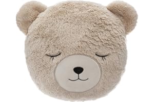 ‎ATMOSPHERA CREATEUR D'INTERIEUR Atmosphera - Kinderkissen Bär - Kunstpelz - D28 cm - Beige