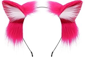 ZFKJERS Fatto a mano pelliccia volpe lupo orecchie di gatto copricapo travestimento Cosplay animale orecchie pelose testa accessori per Halloween