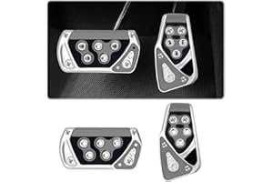 WEKUW 2 Pcs Almohadillas Para Pedal de Coche Acelerador Freno AutomáTico Antideslizante Para ReposapiéS Cubierta,Juego de Pedales de VehíCulo Sin Necesidad de Taladrar, Accesorios Para El Interior (gris)