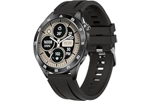DUORIPE Montre Connectée Homme avec Appels Bluetooth, 1.43" AMOLED Smartwatch avec 120+ Modes Sportifs, Etanche IP68 Montre Connectee avec Podometre/Cardiofrequencemetre/Moniteur de Sommeil pour Android/iOS