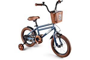 RULLY 12–16 Zoll Jungenfahrrad für Kinder von 2–6 Jahren – Fahrrad mit Stützrädern, Rücktrittbremse & Handbremse, Frontkorb – Blau, Schwarz, Grün