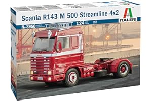 ITALERI 3950 1:24 Scania 143M 500 Streamline 4x2 – Maquette de construction, modélisme, bricolage, loisirs, collage, kit de construction en plastique, fidèle aux détails, multicolore