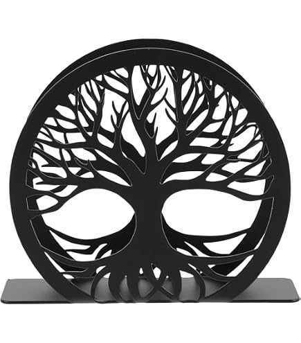 Alipis Serviettenhalter Aus Eisen – Kühe-Design, Freistehend, 12 X 10,2 Cm, Schwarz