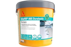 SIKA - Revestimiento acrílico - SikaFill 365 Terrace - Gris - Impermeabilización para cubiertas y terrazas visitables - protección de paredes medianeras y puenteo de fisuras - 20kg