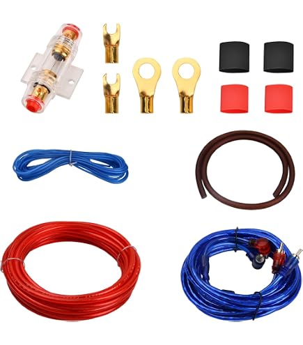 Kit Câbles Audio Voiture Focal PK8 - 8 AWG Avec Fusible 60A - Pour Amplis Et Haut-parleurs - 4.9m Câble Alim