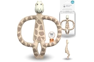 Matchstick Monkey Beißring Tiermotiv - Baby Zahnungshilfe - weiche Noppen massieren wundes Zahnfleisch - Silikon - BPA-frei - Greifling für Zahnen ab 3 Monaten - Gigi Giraffe