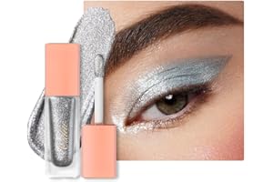 ‎OULAC Oulac Glitzer Lidschatten Flüssig-Metallic Flüssiger Silber-Lidschatten Liquid Eyeliner| Glitzer Finish Glattes Schimmer Augen Make-up| Vegan& Cruelty-Free, 6.8g (13)