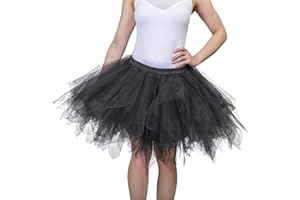 Dancina Damen und Mädchen Petticoat 50er Jahre Retro Tutu Tüllrock Normale und Große Größen