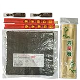 Yuandong Sushi Seti 1, 5 Yaprak Yosun, Sushi Matı, Chopstick, Soya Sosu, Evde Sushi Yap