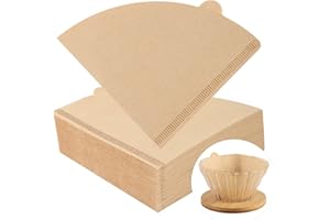 YAFE Coffee Filter Papers 140 Pcs Unbleached Compatible with Size 02 Filter Papers Compatible with Dripper Coffee Makers