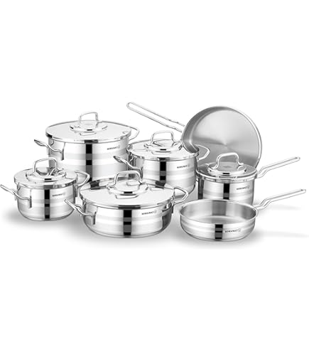 Karaca Arya Lot De 8 Ustensiles De Cuisine En Acier Inoxydable