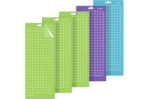 YADODO Tapis de Découpe pour Cricut Joy Machine Paquet de 5 Longue Tapis de Coupe Adhésifs de Rechange pour Cricut Joy (5 Mats Multicolour -11,4cmx30,5cm Variety Grip pour Cricut Joy) Tapis de Decoupe