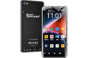 HIFI WALKER G7 Pro MP3 Player with Dual Cameras, Android 13, 3GB RAM+32GB ROM, Bluetooth 5.0, WiFi, 5.2" Touchscreen, Spotify, MP4 Music Player with Speaker, YouTube, Audible, 160GB Expandable