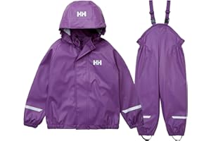 Helly Hansen K Bergen 2.0 Pu Rainset Completo da Pioggia Giacca e Salopette, Unisex bambini