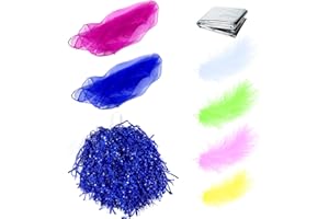 BEIIEB Ensemble sensoriel de 8 pièces pour bébé, couverture en aluminium, plume, pompons de pom-pom girl, écharpe, jouets sensoriels pour tout-petits pour nouveau-nés et tout-petits.