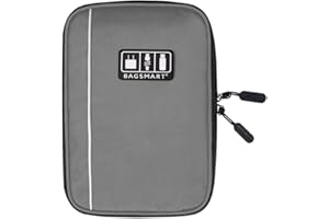 bagsmart Elektronische Tasche, Handliche Elektronik Tasche Reise für Handy Ladekabel, Powerbank, USB Sticks, SD Karten (Grau)