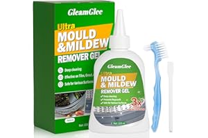 GLEAMGLEE Mould Remover, 220ml Large Capacity Mould & Mildew Remover Gel, Deep Clean Mold Remover for Washing Machine Strips, Shower, Kitchen Sinks, Tiles, Grout, Toilet, Bathrooms