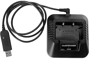 GAOHOU 1 caricabatterie USB dock di ricarica compatibile per Baofeng UV-5R UV-5RE DM-5R bidirezionale radio walkie talkie