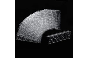 TIESOME Plastry samoprzylepne do paznokci, 30 arkuszy, 720 sztuk, naklejki samoprzylepne do paznokci, dwustronne, przezroczyste, chroniące, do studia paznokci, naklejki dla kobiet, zdobienie paznokci