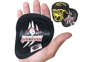 THE UGLY MONKEY GYM WEAR Guantillas Guantes Gimnasio Hombre Mujer Gym Fitness Antideslizante Levantamiento Agarre Pesas Manoplas Entrenamiento Dominadas - Callera Lavable Higienica Anti Olor Grip Pads